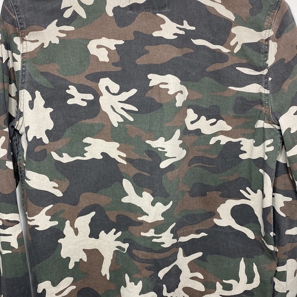 Sanctuary Tan Camo 4 Pocket Military Utility Cotton Blend Jacket Size Medium - Picture 11 of 15